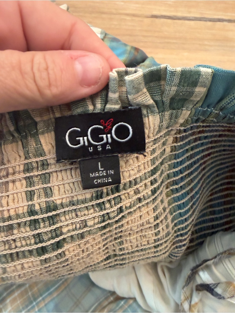 Tea-Length Plaid Maxi Sundress in Teal and Cream - Picture 5 of 7
